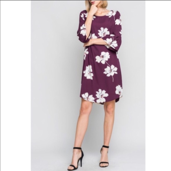 ❤️LAST ONE❤️Plum shift dress - Picture 2 of 3